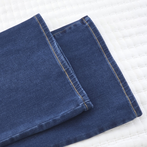 Betabrand Yoga Denim Pull-On High-Rise Bootcut Jeans, Size Medium Petite - Picture 8 of 10